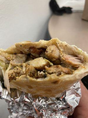 Juicy chicken shawarma