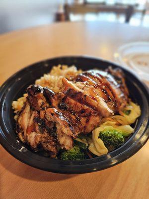 Chicken teriyaki with brown rice