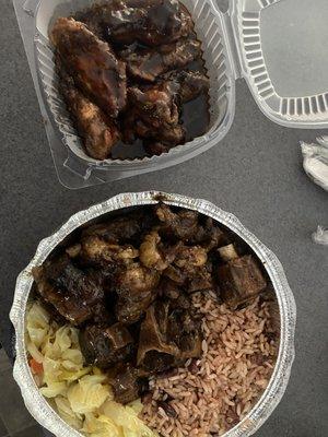 Oxtails and Jerk Chicken