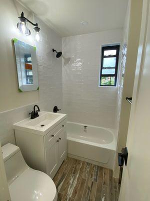 We do complete bathroom remodels!