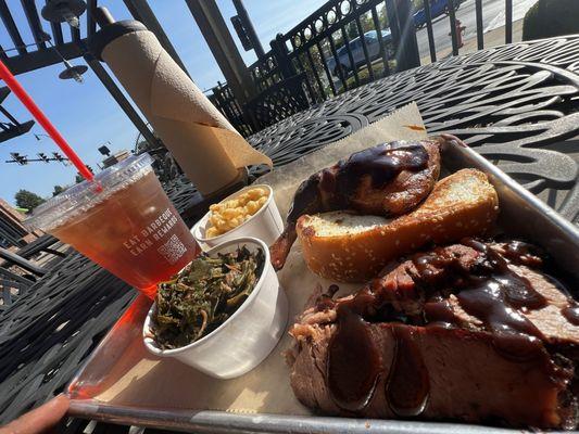 Leg/Thigh Beef Brisket Collard Greens with Pork Sweet Tea Mac & Cheese