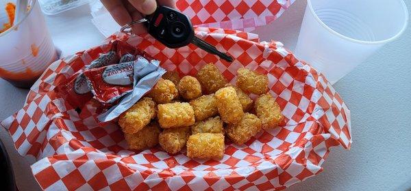 Side of small tater tots $4.99.....