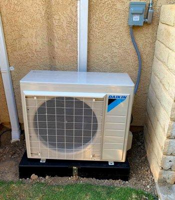 Daikin mini split heat pump installation, Hollywood hills, CA.