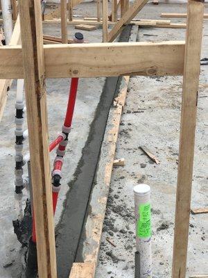 Garage walls laid out wrong by concrete crew