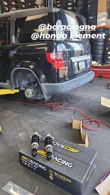 BC RACING COILOVERS ON HONDA ELEMENT