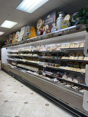 Cheese and meat selections