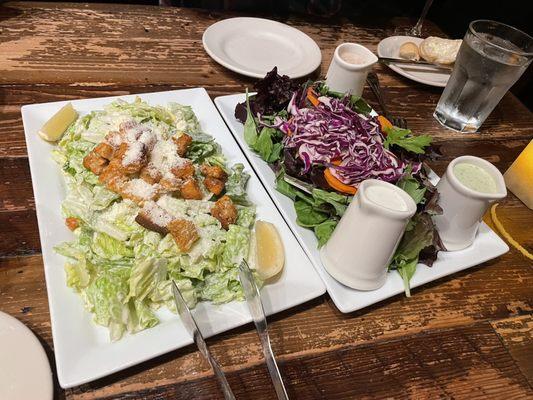 ceasar salad and green salad