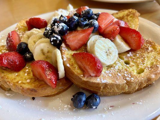 Nutella French Toast with Banana and Berries