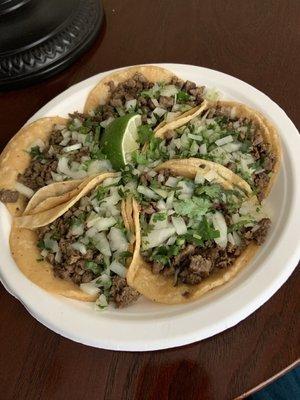 Street Tacos. Decent. Red and Green Sauce Decent.