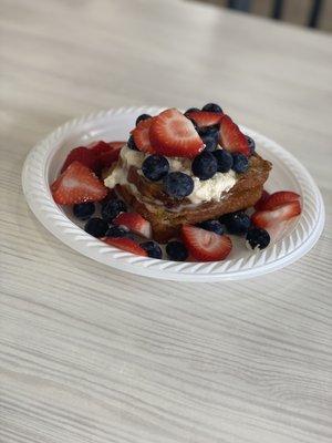 French Toast with mixed berries and our special Cream cheese spread