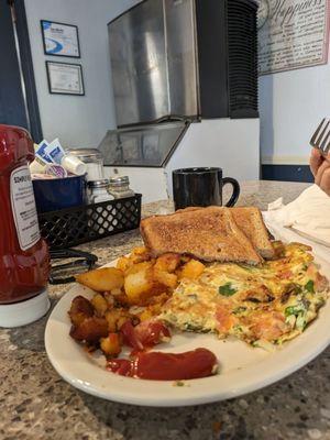 Veggie omelet.