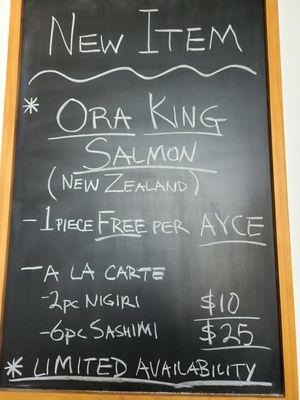 Free Ora King Salmon with AYCE!