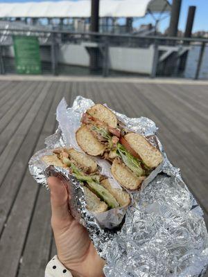 Crunchy Fried Lox Sandwich