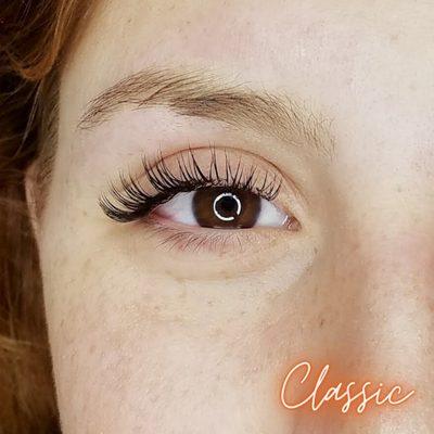 Classic eyelash extensions