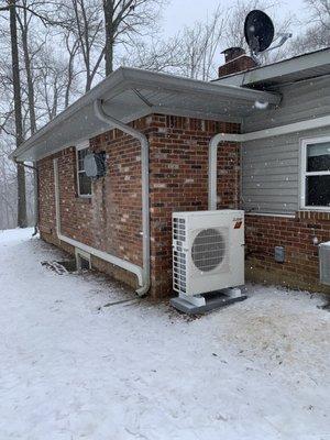 We specialize in whole house ductless systems. Picture is of a completed job :)