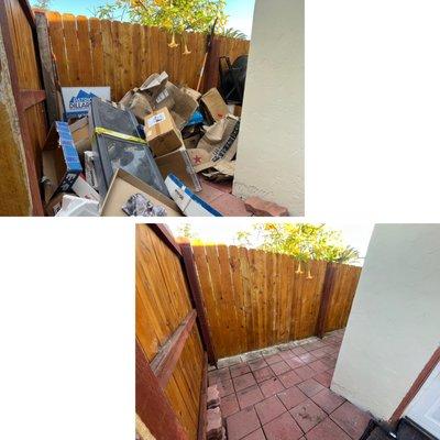 Side yard cleanout - San Diego, CA