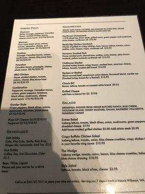 Menu 8/20