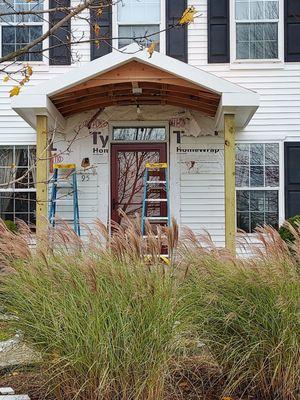 New porch  on home