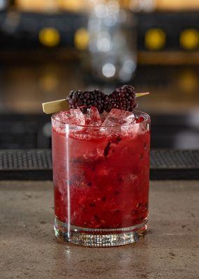 Eighty-Six: Rum, smoked blackberries, cinnamon bark syrup,
and lemon