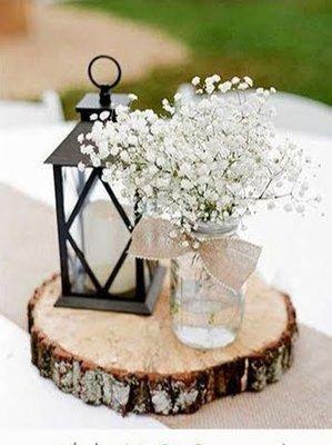 Wood slice Centerpiece