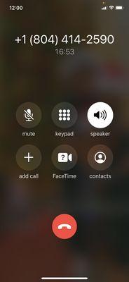 On HOLD for almost 17 minutes because speaking with someone.