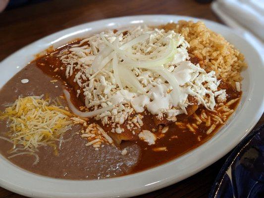 Enchiladas Rojas carnitas