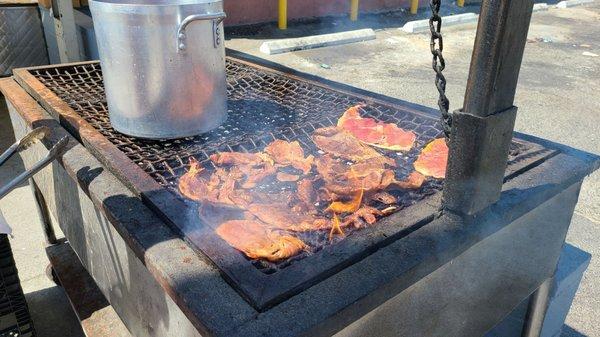 Freshly grilled carne asada