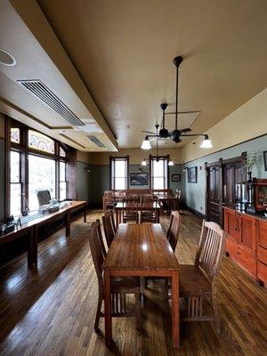 Dining area. Breakfast and coffee