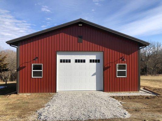 Clopay Gallery Collection on a pole barn!