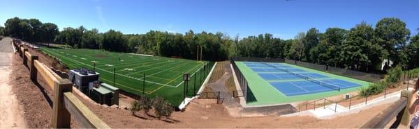 New field and tennis courts