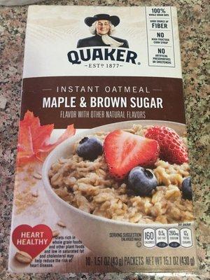 Maple & Brown Sugar Instant Oatmeal