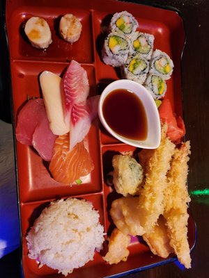 Sashimi dinner bento box