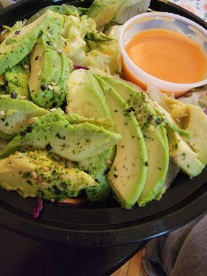 Avocado salad with an orangey vinaigrette ...tasty