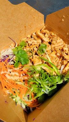 Pan-seared Chicken Rice Bowl packed to the brim