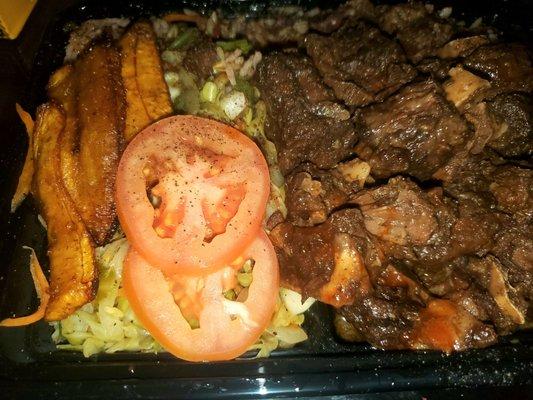 Oxtails Rice&Peas Steamed Cabbage