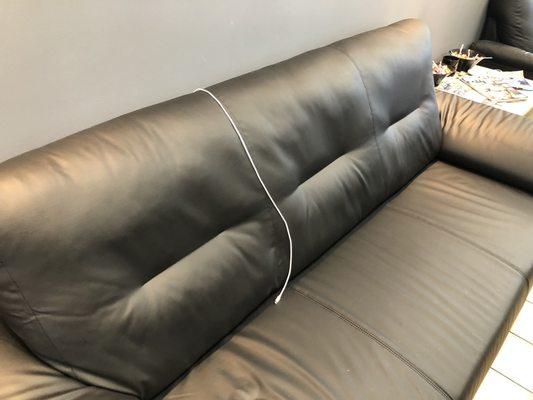 iPhone chargers at each sofa to conveniently charge your phone while you wait. It can be busy!