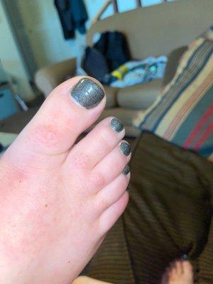 Sparkly metallic gray