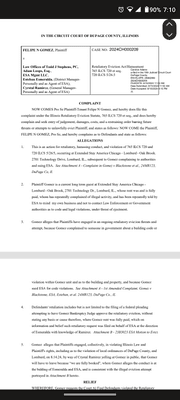 1st pages of lawsuit. fgomez9592@gmail.com for full copy or if you had issues with this guy.