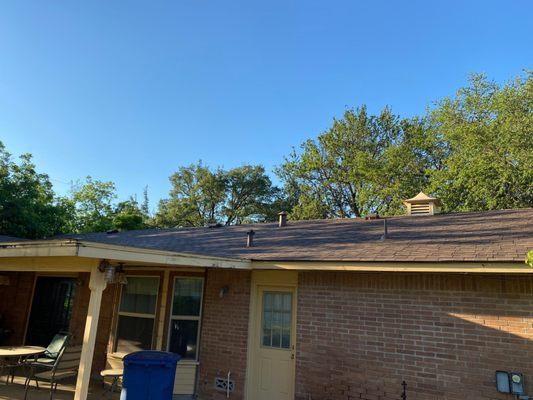 Back view of new roof.