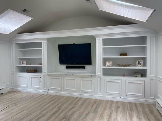 Spacious and custom entertainment center