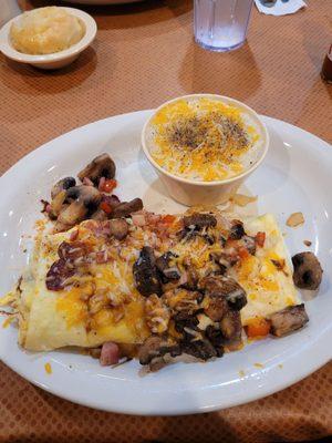 Western omelette for a late breakfast