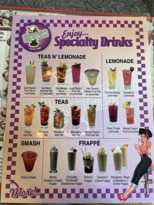 Specialty drinks (lemonade was $3 and no refills)