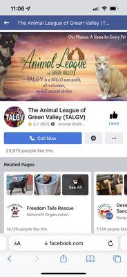 Animal League of Green Valley