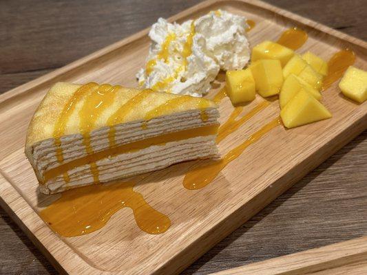 Mango crepe cake