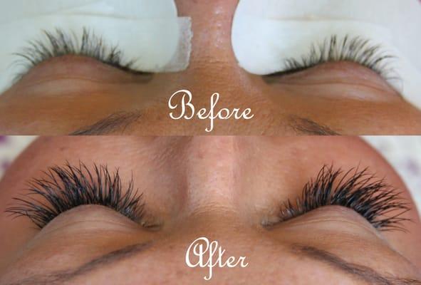 Lash Extensions Before and After