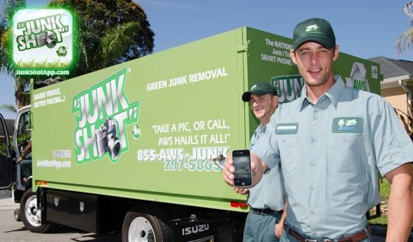 JUNK SHOT! The U.S.A.'s ONLY JUNK REMOVAL App. Take a Quick Pic or Call! 855-297-JUNK