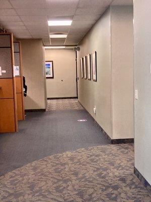 View of the hallway and checkout area at Novant Health WomanCare in Winston-Salem, NC