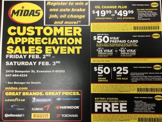 Midas always appreciates all of their customers