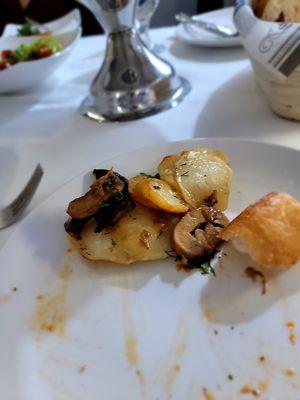 Remnants of their good Potatoes With Mushrooms