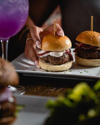 Beef Sliders with truffle aioli